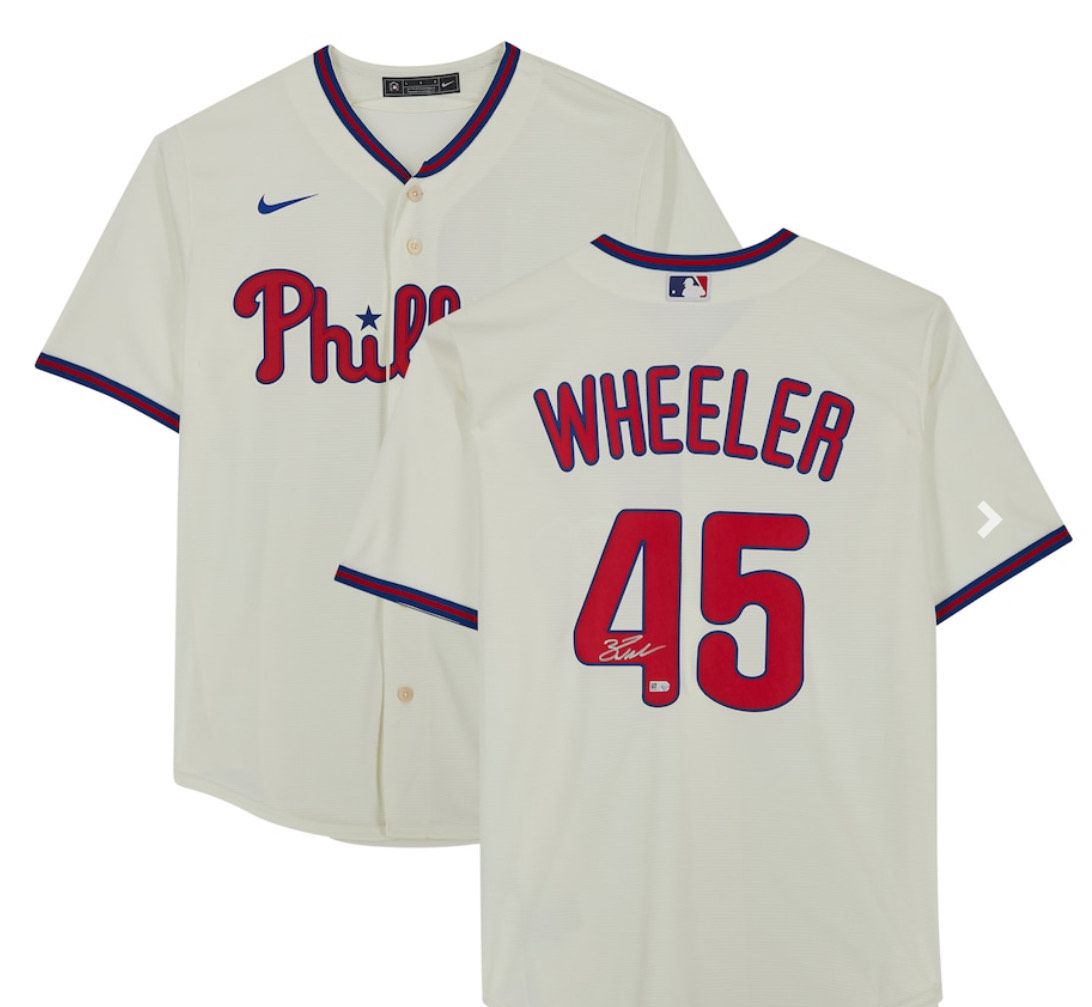 2024 MLB Men Philadelphia Phillies 45 Wheeler cream Nike grey Home Limited Player Jersey